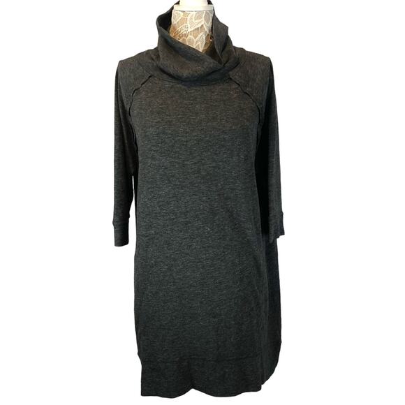 Anthropology ANAMA turtleneck gray high low sweater dress size large - Picture 1 of 12